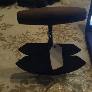 Vintage Double Blade Food Chopper w/ Wood Handle - Kitchen Primitive - Nice